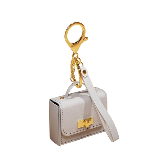 dajkiuy Mini PU Leather Handbag Keychain for Women, Small Bag Charm Accessories, Mini Makeup Bag Cute Coin Purse Small Wallets