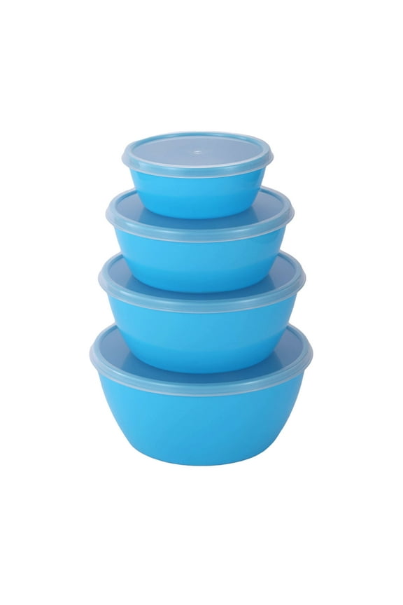 Mixing Bowls with Lids Set – Multi-Use, Stackable Airtight Food Storage Containers – BPA-Free Salad Bowls with Lids – Microwave & Dishwasher Safe Meal Prep Container Set of 4
