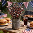 thumbnail image 1 of dajkiuy Patriotic Artificial Berry Picks, Red White Blue Faux Berry Branches Decoration for Home Office Restaurant Vase Decor, 1 of 6