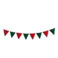 thumbnail image 1 of Hibiscsu Pennant Banner Flag, Triangle Bunting Flag Birthday Party Supplies for Christmas Wedding Holiday Decoration Red Green, 1 of 3