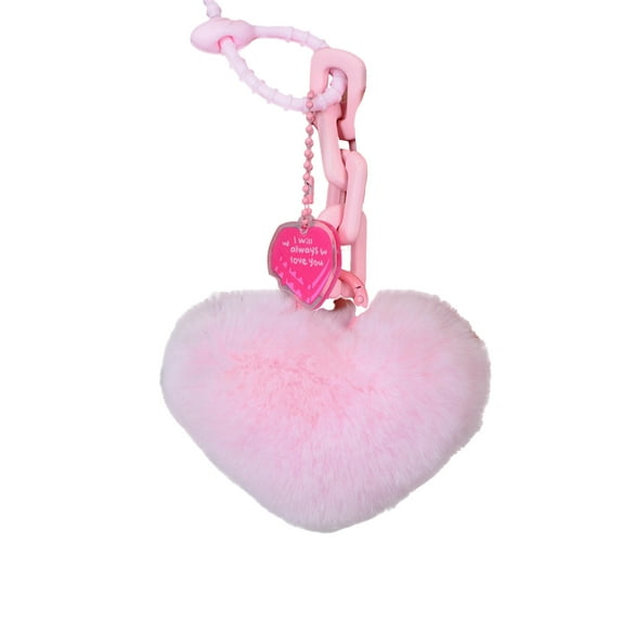 dajkiuy Plush Heart Keychain, Bag Charms for Handbags, Fluffy Cute Keychains Backpack Accessories Gifts for Women