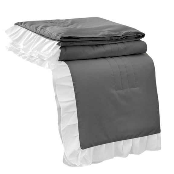 dajkiuy Reversible Quilt comfortable | All-Season Soft & Lightweight Bedspread with Modern Solid Color | Twin Size Quilt Bedding | 59 x 78.7 inches | Gray