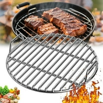 dajkiuy Round Cooking Grate, 14 Inch Stainless Steel Grill, Portable Baking Tray for Camping, Picnic, Garden