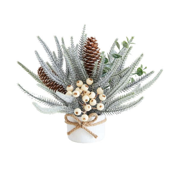 dajkiuy Small Christmas Tree, 12" Artificial Little Potted for Christmas Decor, Tabletop Christmas Centerpiece Small Xmas Tree for Home Mantel Bathroom Holiday Decor