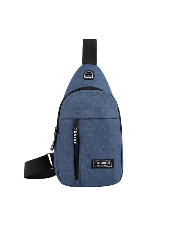 Small Sling Crossbody Backpack Shoulder Bag for Men Women, Lightweight One Strap Sling Bag Backpack for Hiking Walking Biking Travel Cycling USB Charger Port