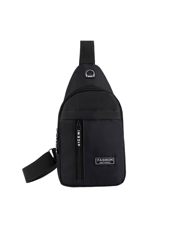 Small Sling Crossbody Backpack Shoulder Bag for Men Women, Lightweight One Strap Sling Bag Backpack for Hiking Walking Biking Travel Cycling USB Charger Port