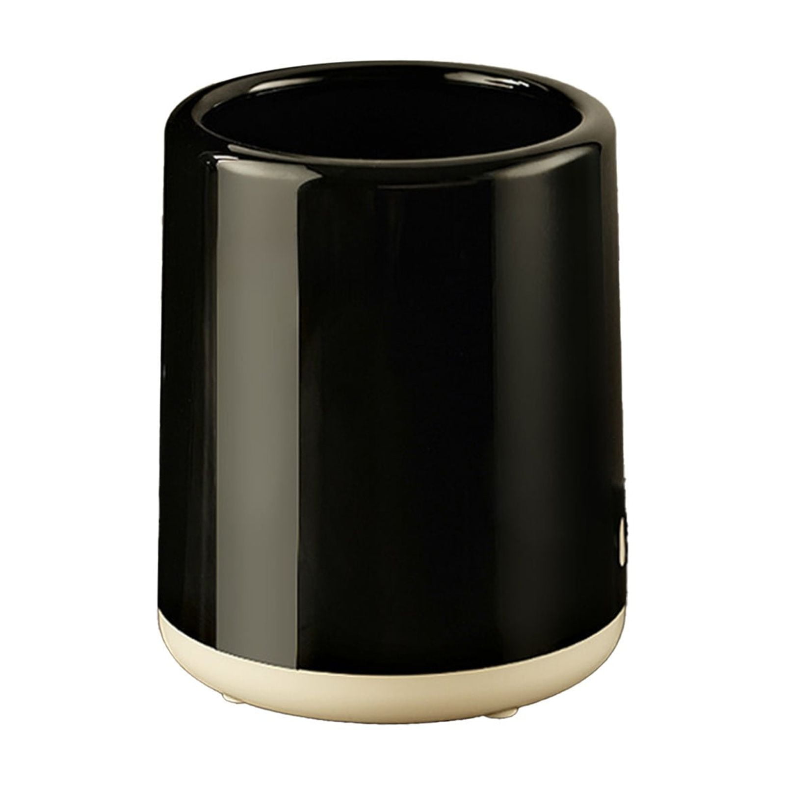 dajkiuy Small Trash Can Wastebasket Garbage Can Container Bins for Bathrooms, Laundry Room, Kitchens, Offices, Kids Rooms, Dorms (Black，Rotundity)