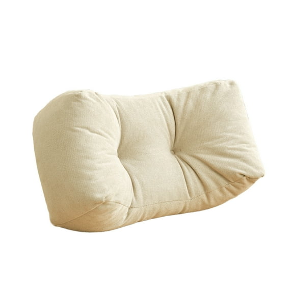 dajkiuy Sponge Sofa Backrest Pillow Couch Waist Back Cushion Chair Ergonomic Lumbar Support Pillow Bed Rest Reading Pillow (White), 14x8x6 inch