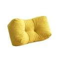 thumbnail image 1 of dajkiuy Sponge Sofa Backrest Pillow Couch Waist Back Cushion Chair Ergonomic Lumbar Support Pillow Bed Rest Reading Pillow (Yellow), 14x8x6 inch, 1 of 6