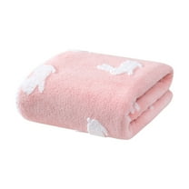 dajkiuy Spring Easter Bunny Bath Towels - 27.5x55 inch Cute Rabbit Bath Towel - Polyester - Bath Towel for Bathroom Decorations Housewarming Gifts (1Pcs,Pink)