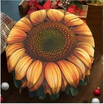 dajkiuy Sunflower Tablecloth, 60 x 60 Inch Round Table Cover Waterproof Stain Resistant for Kitchen Dining Room Party Decoration