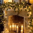 thumbnail image 1 of dajkiuy Twinkling Artificial Garland, LED Garland with Lights, Battery Operated Home Decor for Bedroom, Wedding Centerpiece, Indoor Outdoor Mantle Decoration, 1 of 9