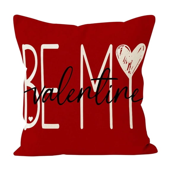 dajkiuy Valentine's Day Throw Pillow Covers, 18 x 18 Inch Red Hearts I Love You Valentines Day Pillow Covers Decorative Cushion Case for Home Sofa Couch Decor