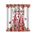 thumbnail image 1 of dajkiuy Valentines Day Shower Curtain,Romantic Red Rose Heart Valentine's Day Gnomes Shower Curtain,Valentines Day Lovers Bathroom Accessories 70"X70" with Hooks Fabric Waterproof Shower Curtain, 1 of 6