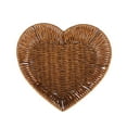 thumbnail image 1 of dajkiuy Wicker Bread Basket, 11x10 Inch Heart Shaped Picnic Basket Imitation Rattan Storage Tray for Valentine's Day Fruit Vegetable Kitchen Restaurant Camping, 1 of 7