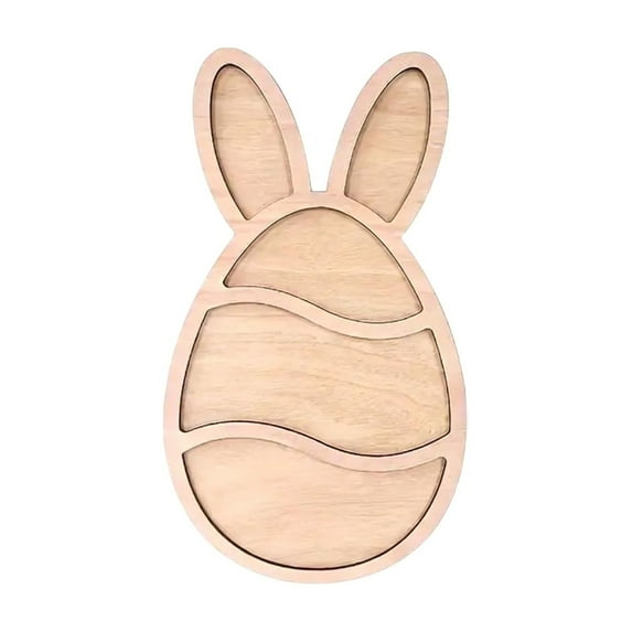 dajkiuy Wooden Bunny Plate, Easter Rabbit Charcuterie Board Serving Platters and Trays Side Dish Serving Trays Funny Easter Party Decorations Bunny Decor