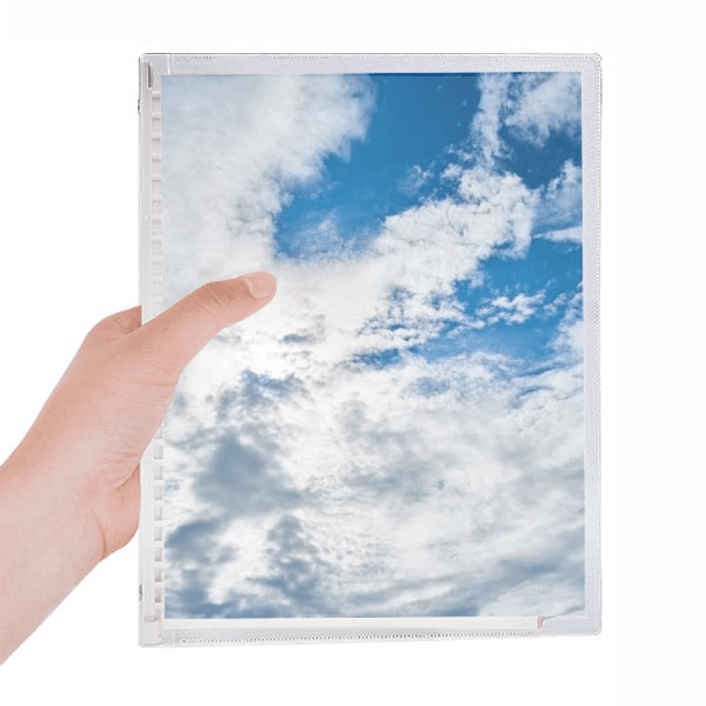 dakr blue white clouds notebook loose diary refillable journal statiry