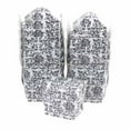 thumbnail image 1 of Damask Take Out Boxes with Wire Handle, 2-3/4-Inch, 12-Piece, White/Black, 1 of 1