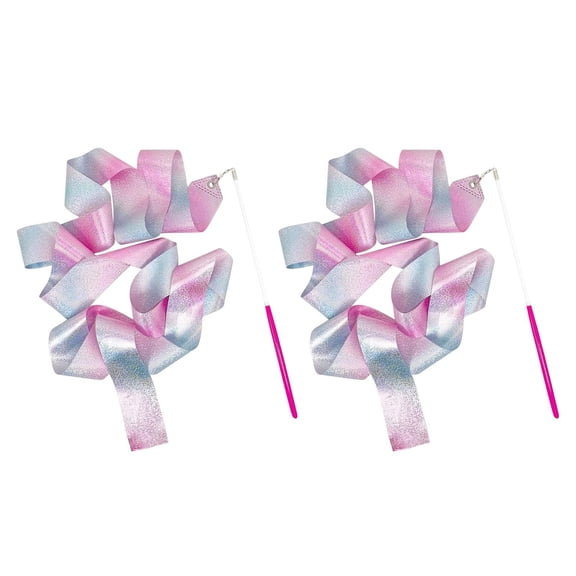 dance Ribbon, Dance Ribbons for Kids, Rhythmic Dance Ribbons, Equipment Bulk Ribbon Streamers, for Dancing dance Party Favors 2pcs