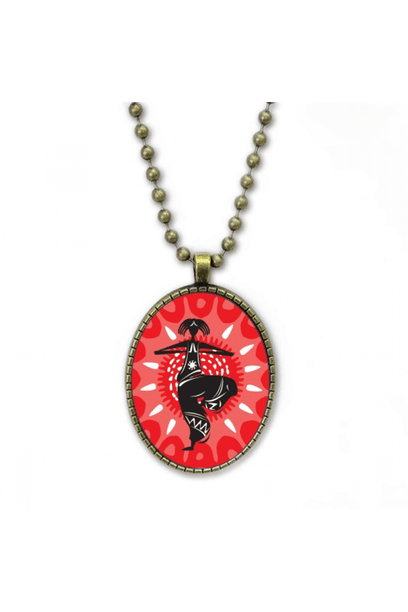 dance celebrate outline mexico mexican necklace vintage chain bead pendant jewelry collection