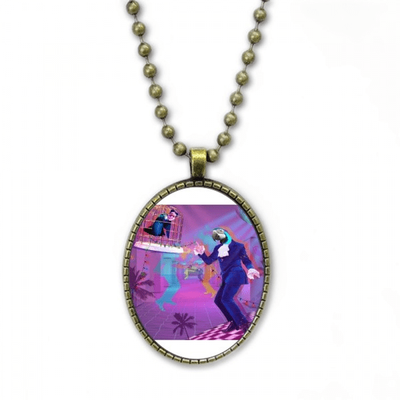 dance dj fantasy design art deco fashion necklace vintage chain bead pendant jewelry collection