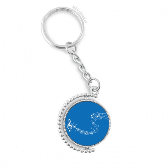 dancg 5-le staff blue rotatable keyholder disc accessories chain clip