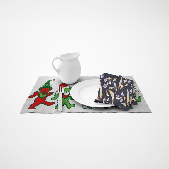 dancing bear pattern 1217 inch linen placemat high-quality and durable easy to clean adding a pleasant dining experience