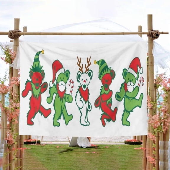 dancing bear pattern wall hanging 50*60 inches high-quality peach skin velvet material classic and charming