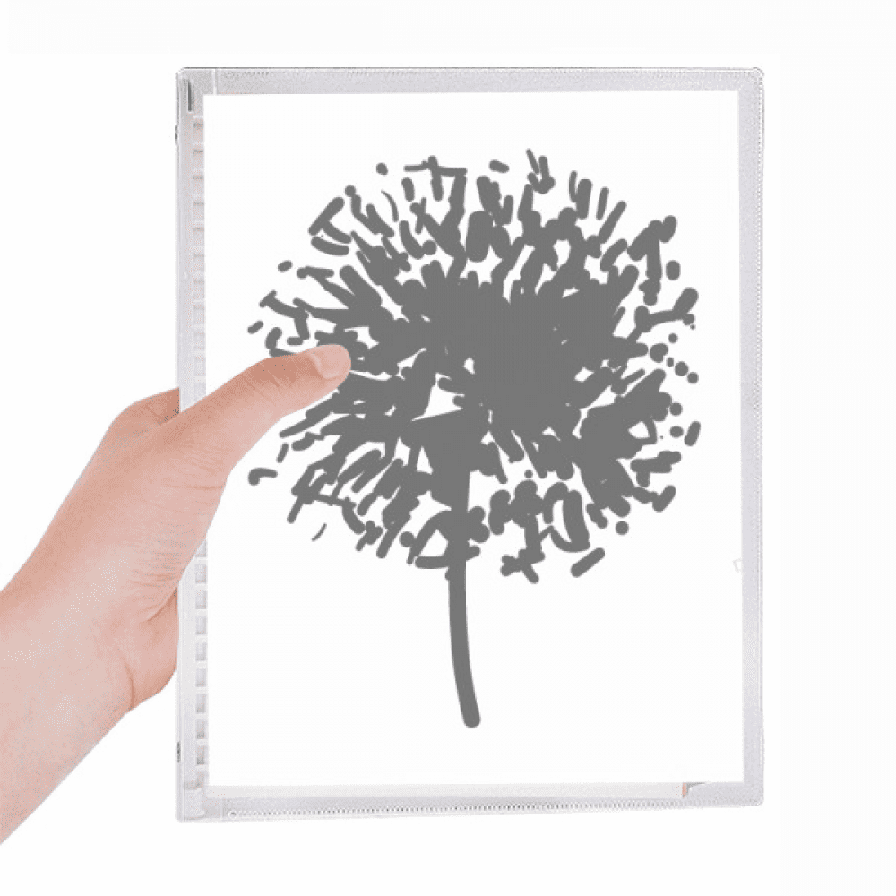 dandelion flower outline notebook loose diary refillable journal statiry