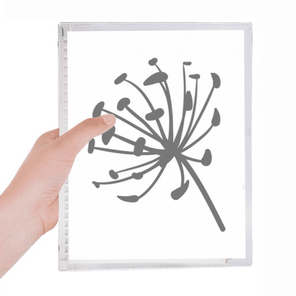 dandelion flowers outline notebook loose diary refillable journal statiry