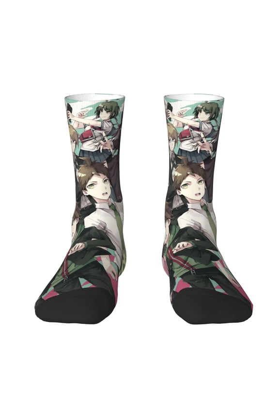 danganronpa Socks Athletic Sport Colorful Novelty Graphic Crew Tube Socks Warm For Men WomenPerfect Gift