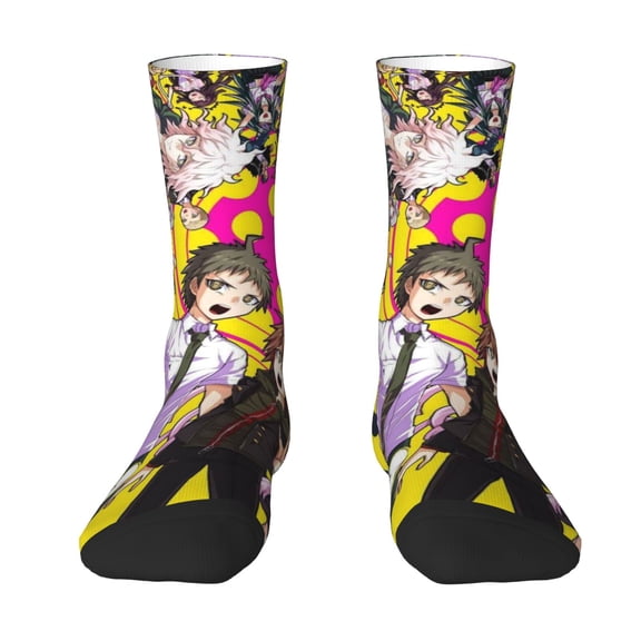 danganronpa Socks Athletic Sport Colorful Novelty Graphic Crew Tube Socks Warm For Men WomenPerfect Gift