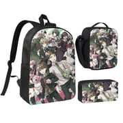 danganronpa Three piece backpack set young backpack combination backpack lunch bag pencil case