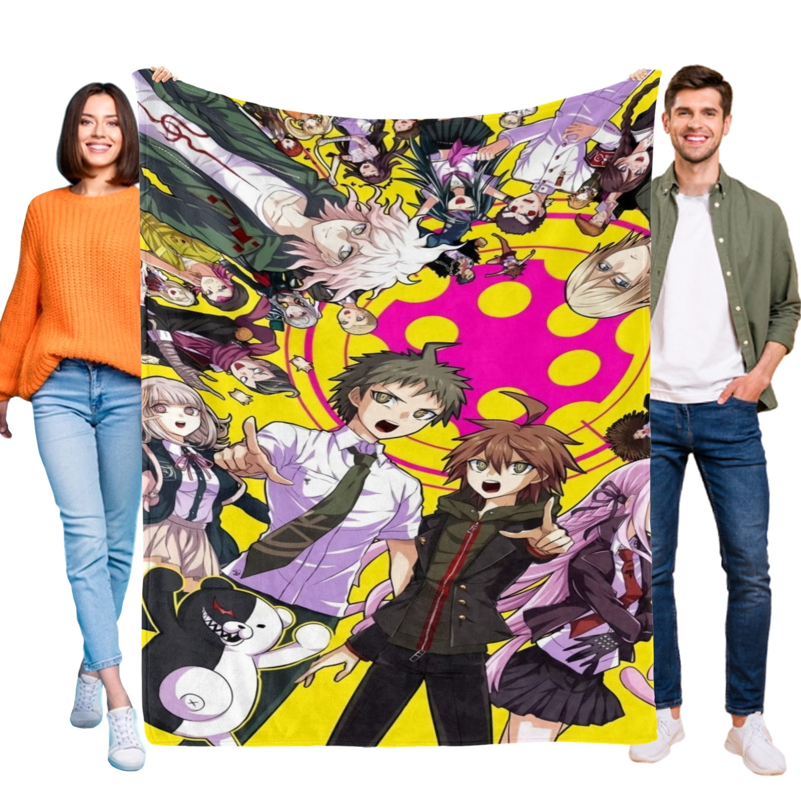 danganronpa Throw Blanket Gifts for Fans Lover Girls Boys Women Present Hoodie Him Bed 40"x50"