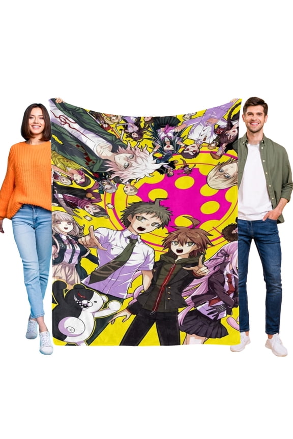 danganronpa Throw Blanket Gifts for Fans Lover Girls Boys Women Present Hoodie Him Bed 60"x80"