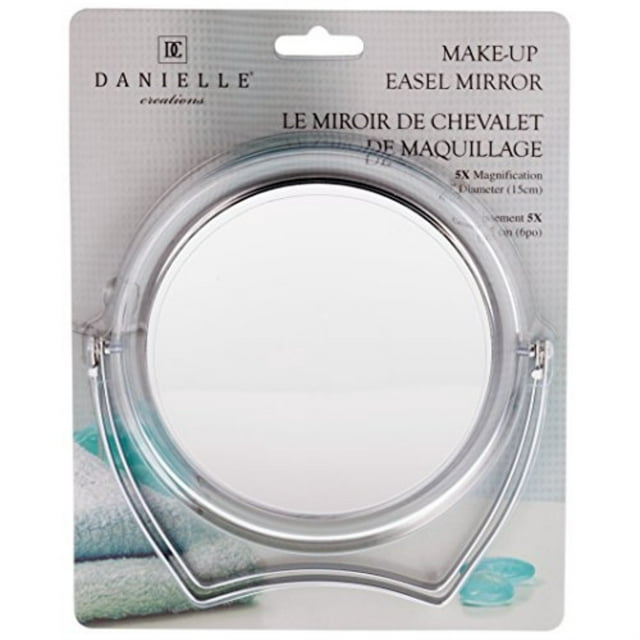 danielle creations chrome easel mirror, 5x magnification