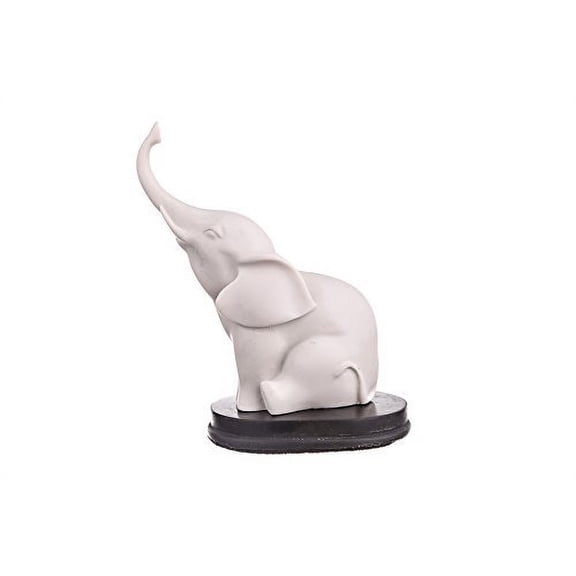 danila-souvenirs Decorative Marble Statue / Figurine / Sculpture Elephant 4.2'' white (10,5 cm)