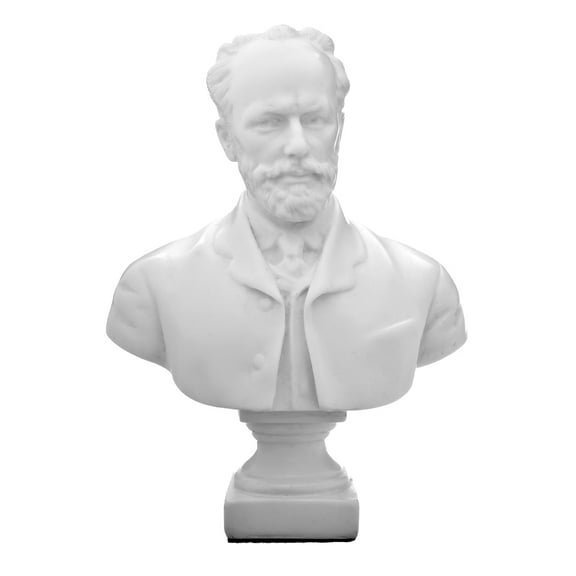 danila-souvenirs Russian Composer Pyotr Tchaikovsky Marble Bust Statue Sculpture 4.8'' (12 cm)