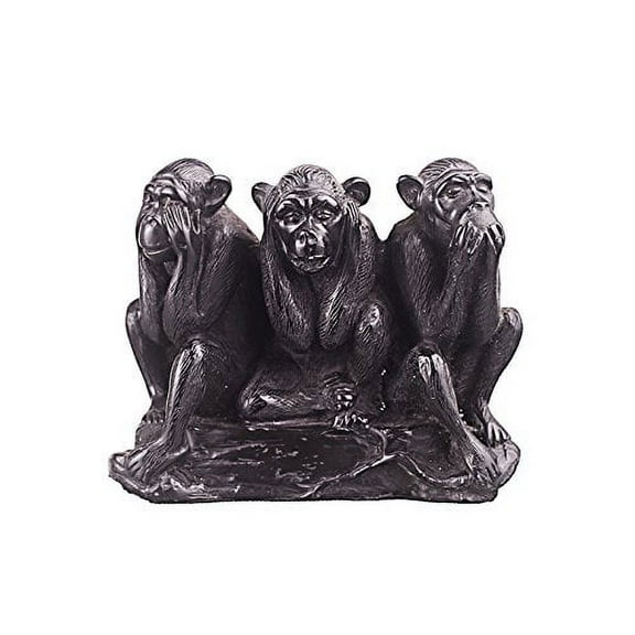 danila-souvenirs Stone Statue Figurine See, Hear, Speak No Evil Three Wise Monkeys 4.4'' (11 cm)