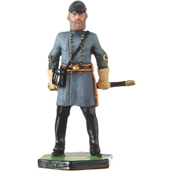 danila-souvenirs Tin Soldier US Civil war Confederates General Stonewall Jackson Hand Painted Metal Sculpture Miniature Figurine 54mm #5.54