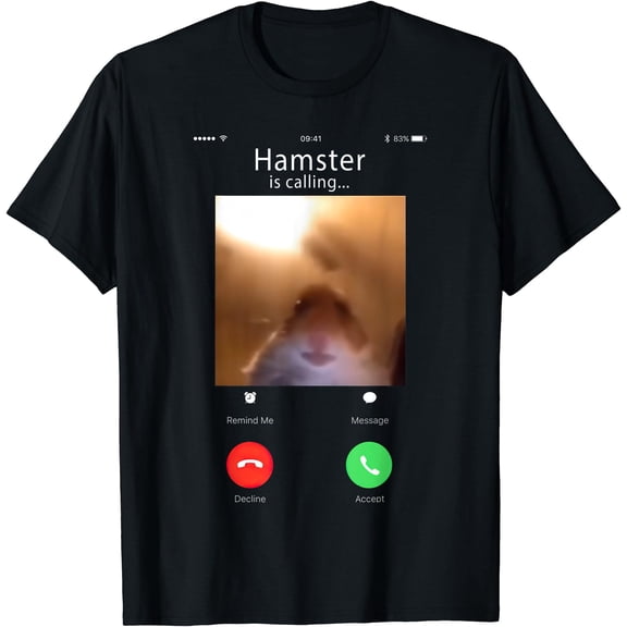 dank meme hamster staring front camera hamster calling gift T-Shirt, Unisex T-Shirt