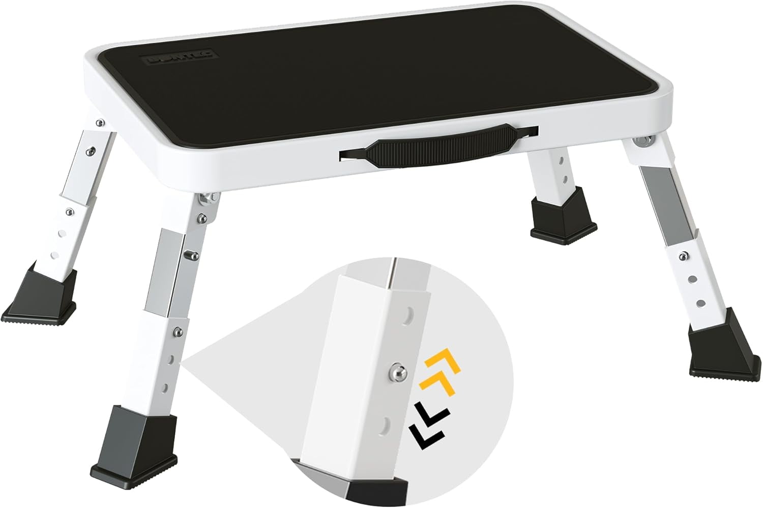 danneibiubiu 3-Level Adjustable Folding Step Stool 330lbs Heavy Duty ...