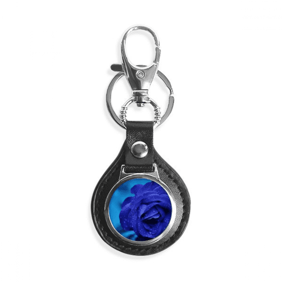 dark blue roses flowers key link chain keyholder finder hook metal
