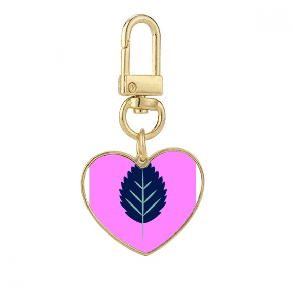 dark blue symmetry Gold Heart Keychain Metal Keyring Holder
