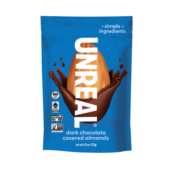 Dark chocolate covered almonds - everyday 4 oz
