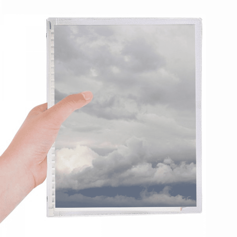 dark clouds overcast vast wind weather notebook loose diary refillable journal statiry