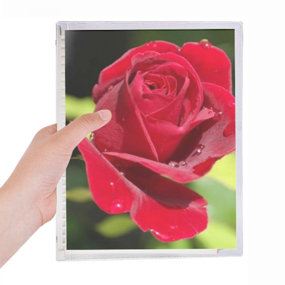 dark red roses flowers notebook loose diary refillable journal statiry ...