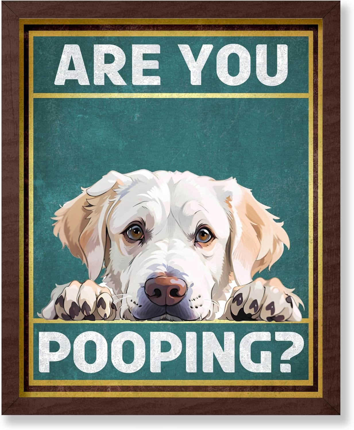 dashuaibi-Are You Pooping Poster - Golden Retriever Print - Cute Dog ...