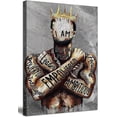 thumbnail image 1 of dashuaibi-Black Man Wall Art African American Wall Art Motivational Black King Wall Decor Bedroom Decor for Men Modern Canvas Painting Home Decor for Bathroom Living Room 16X24in, 1 of 6