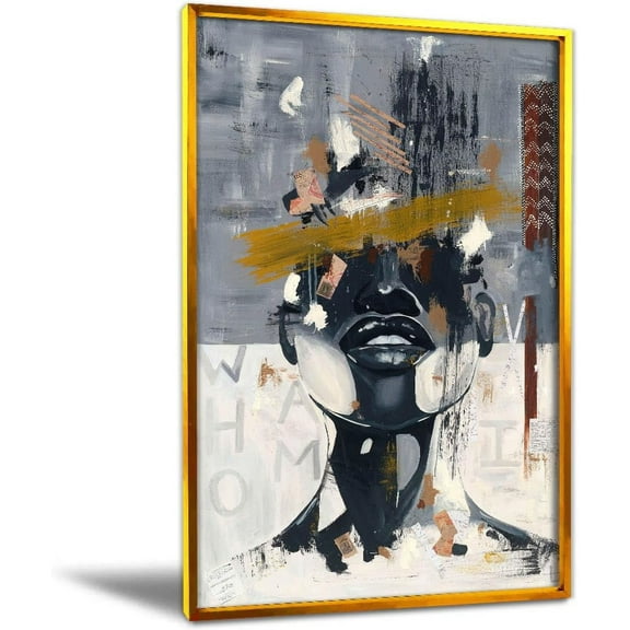 dashuaibi - Black Queen Wall Art African American Wall Art Black Women Canvas Painting Abstract Artwork Contemporary Canvas Matte Print Living Room Bedroom Home Decor
